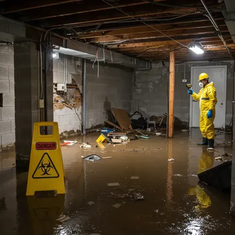 Flooded Basement Electrical Hazard in Dormont, PA Property